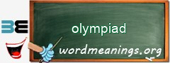 WordMeaning blackboard for olympiad